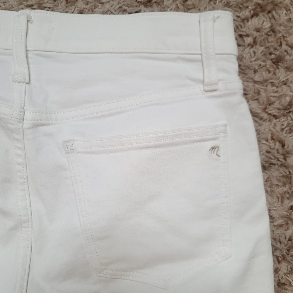 Madewell Skinny Jeans Women 29 White 9 Inch High Rise Stretch Denim Pants - Picture 11 of 12